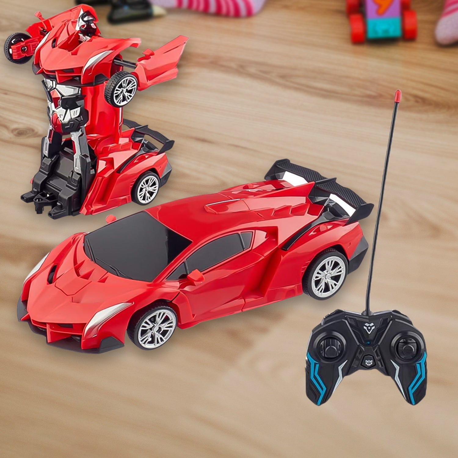 2 In 1 Automatic Robot Converted Remote Control Car With Light Scale 360drifting Deformation Robot Car Toy Kids Boys Robot Convertunique Toy For Boys (1 Pc) - Springkart 