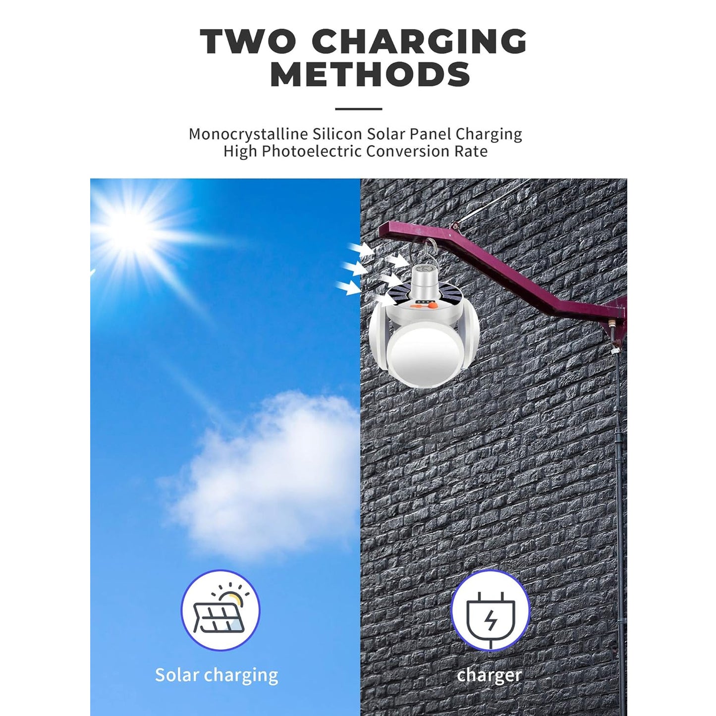12590 Solar Multi-functional Emergency Led Light Bulb With Usb Charging Led Camping Lamp Camping Lamp Usb Rechargeable 5 Brightness Light Modes Foldable Camping Light Sos Ip65 Waterproof Camping Light Blackout Emergency Equipment Camping Gadgets - Springkart 