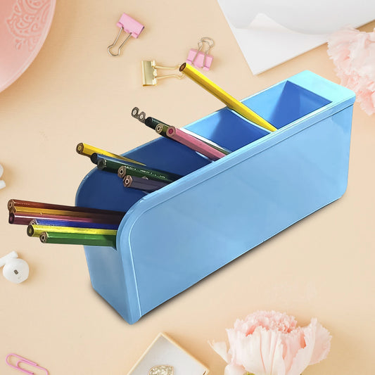Multipurpose 4 Compartment Pen Holder Office Desktop (1 Pc) - Springkart 