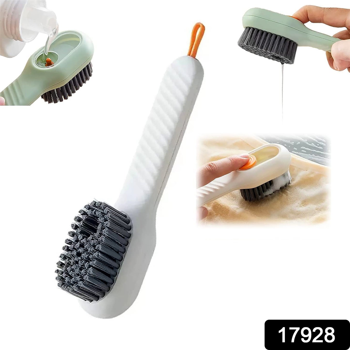 17928 Multifunctional Scrubbing Brush With Liquid Soap Dispenser Cleaning Brush With Liquid Soap Dispenser Shoe Brush For Cleaning Cloth Cleaning Brush With Handleliquid Shoe Brush For Shoe Clothes (1 Pc) - Springkart 