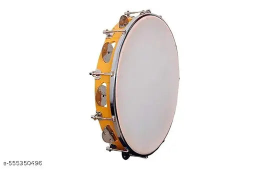 Shopping Mart Dafli Musical Instrument Dafli/Tambourine 10 inch Hand Percussion Musical Instrument (Multicolour)