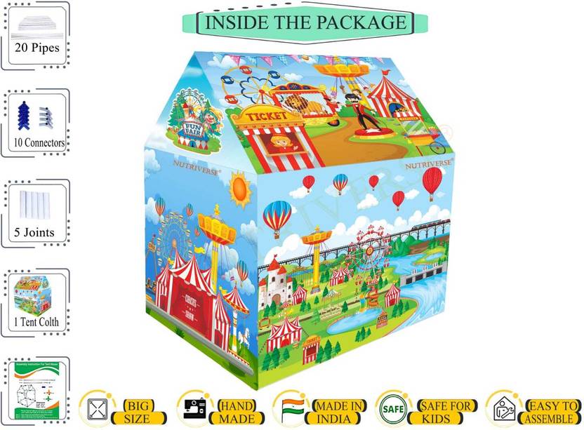 MSM ZONE Tent House For Kids Large Size Jumbo Tent House  (Multicolor)