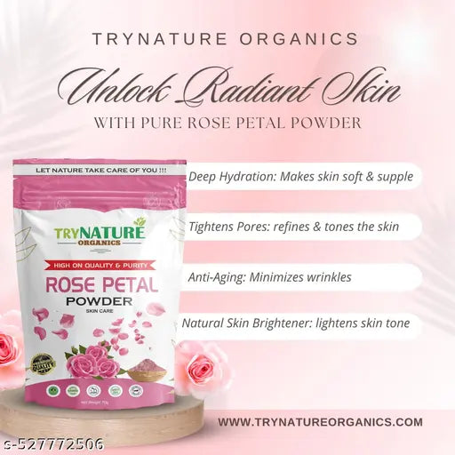 TRYNATURE ORGANICS 3-IN-1 FACE PACK COMBO | SANDALWOOD + MULTANI MITTI + ROSE POWDER | 70G EACH | NATURAL GLOW | HERBAL SKIN CARE | TAN REMOVAL | BRIGHTENING