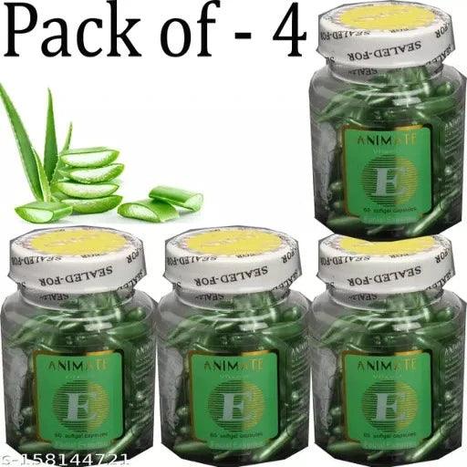 Nimate Vitamin - E Face Capsules foe Skin glowing (Green ) 60Cap x 4 - Springkart 