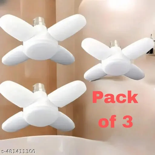 HOME 25 WATT 4 FAN LED  BULB LIGHT DECORATIVE PACK OF 3