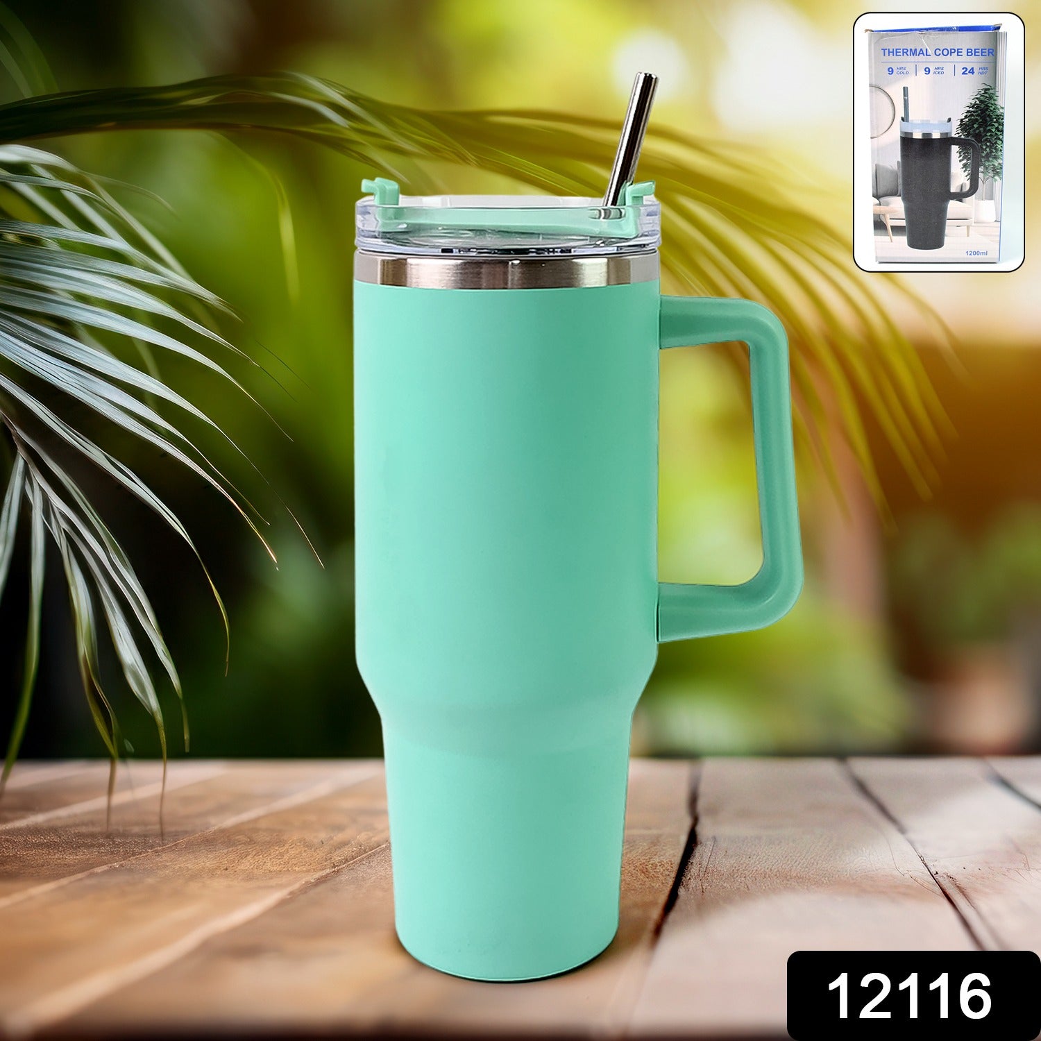 1200 Ml Insulated Tumbler With Lid And Straw Thermal Cope Beer (1200ml 1 Pc) - Springkart 