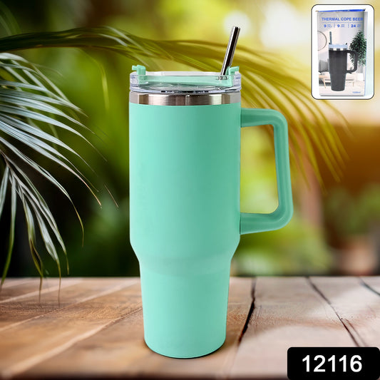 1200 Ml Insulated Tumbler With Lid And Straw Thermal Cope Beer (1200ml 1 Pc) - Springkart 