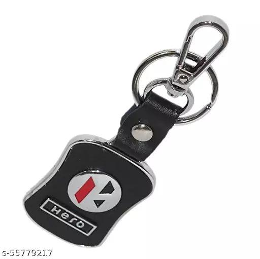 Alexus LEATHERITE BLACK Locking Key Chain - Springkart 