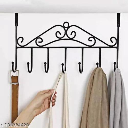 Wall Hook Hanger with 7 Hooks for Clothes, Purses, Towel, Scarf - Springkart 