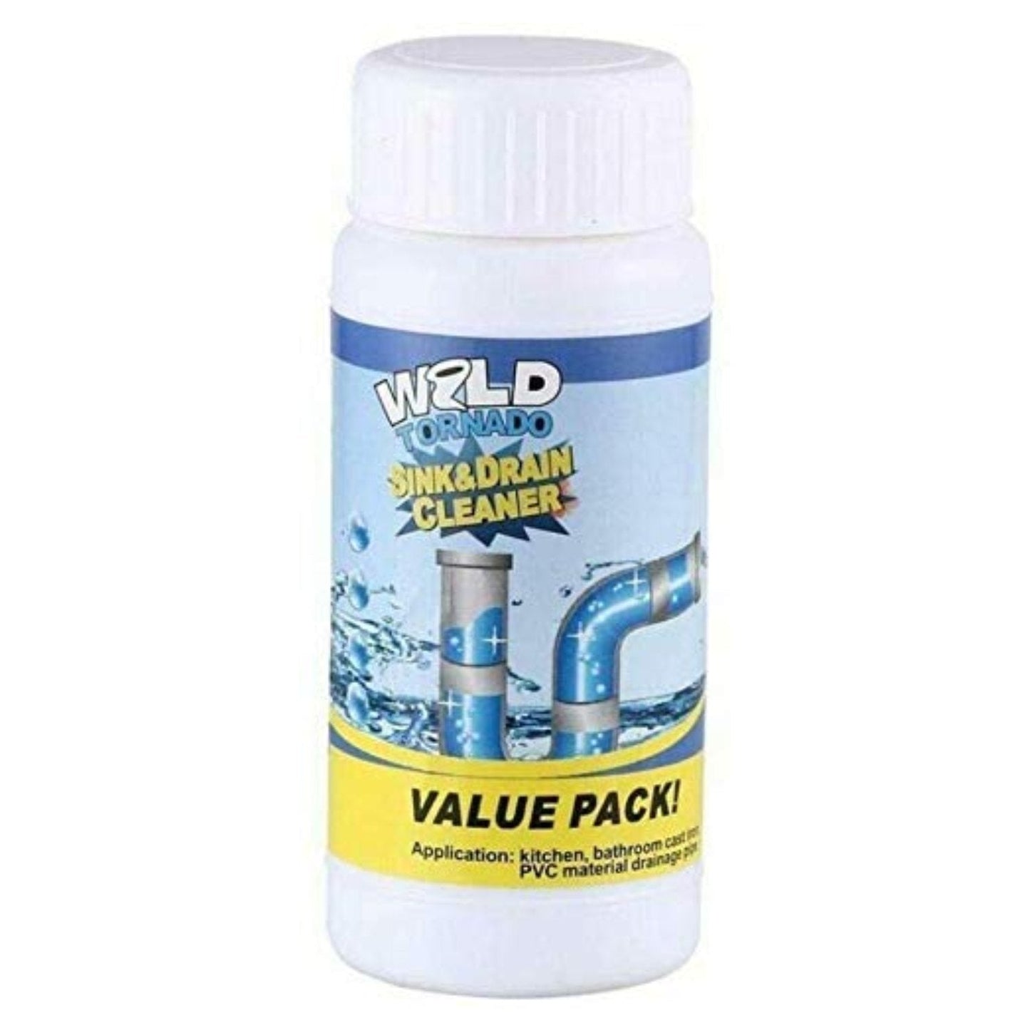 Powerful Sink and Drain Cleaner, Portable Powder Cleaning Tool Super Clog Remover Chemical Powder Agent for Kitchen Toilet Pipe Dredging (110 Gm) - Springkart 
