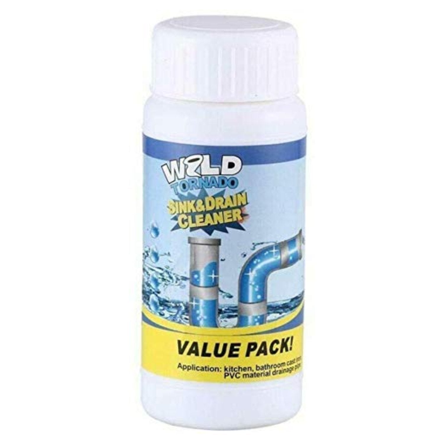 Powerful Sink and Drain Cleaner, Portable Powder Cleaning Tool Super Clog Remover Chemical Powder Agent for Kitchen Toilet Pipe Dredging (110 Gm) - Springkart 
