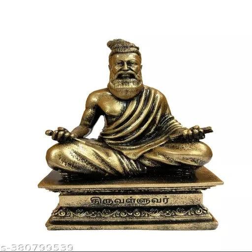 Ayyan Thiruvalluvar Statue Idol -14cm Gold Colour - Springkart 