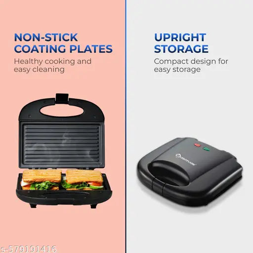 Non-Stick Electric Sandwich Maker – 750 W Powerful Grill for Crispy & Delicious Results