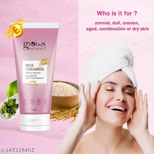 Naturals Rice Ceramide Radiance Face Wash,75 gm (Pack of 5)