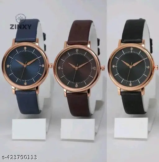 Luxury Pack of 3 Analog Watch for Women