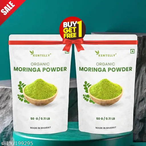 Moringa Powder 100 Gm | Drumstick Leaf Powder | Natural Multi-vitamin | Anti-Oxidant | Good for Hair & Skin | Protein Rich - ( Pack Of 2/50G*2 ) FX02 - Springkart 