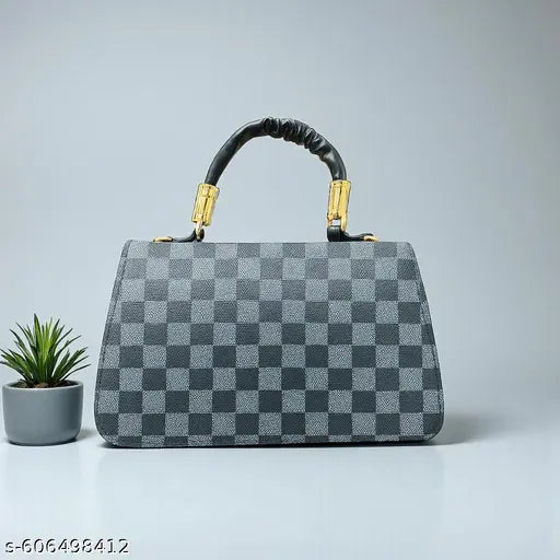 Black Casual checks trendy crossbody sling women