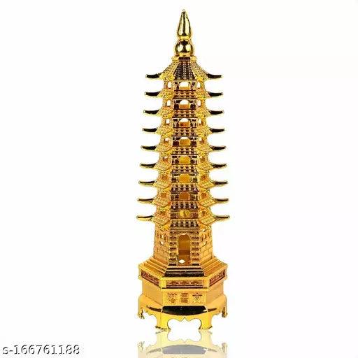 AADYANT VASTU PRODUCTS Decorative Showpiece - 14 cm (Polyresin, Gold) - Springkart 