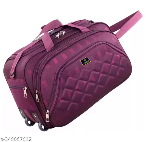 Nylon 55 litres Waterproof Strolley Duffle Bag- 2 Wheels - Luggage Bag