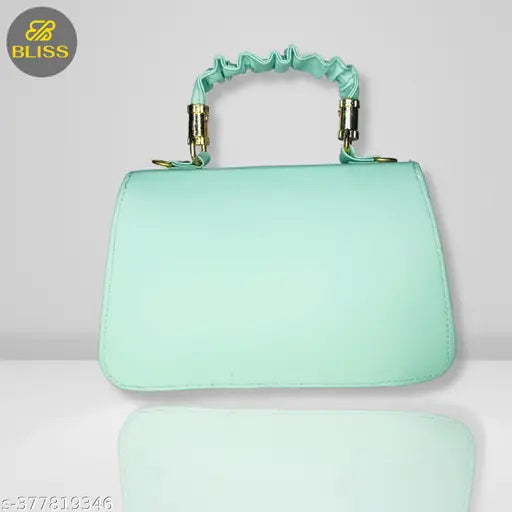 Graceful Stylish Slingbags  Luxury High Quality PU Leather Women Shoulder Bag (Green)