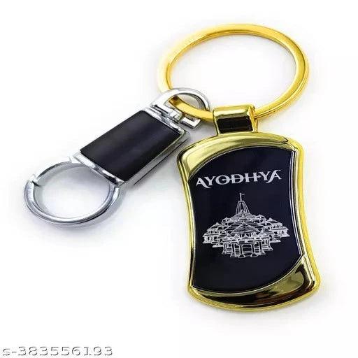 Premium Quality Metal Keychain of Lord Ram Black Gold Colour – Springkart