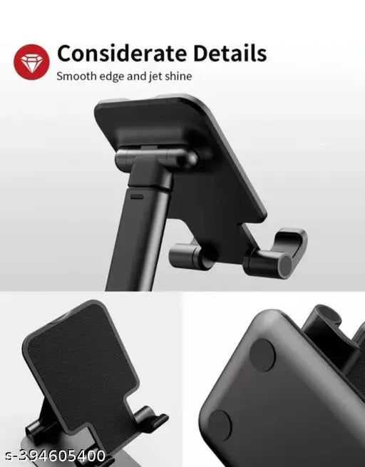 Adjustable Mobile Phone Foldable Holder Stand Dock Tabletop Mount For All Smartphones, Kindle,Ipad,Adjustable Mobile Stand,Black,