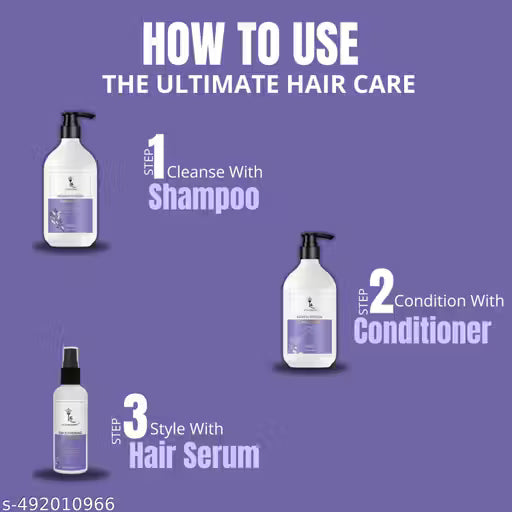 LA’BANGERRY Keratin Shampoo 250ml + Keratin Smooth Conditioner 250ml + Hair Serum 100ml