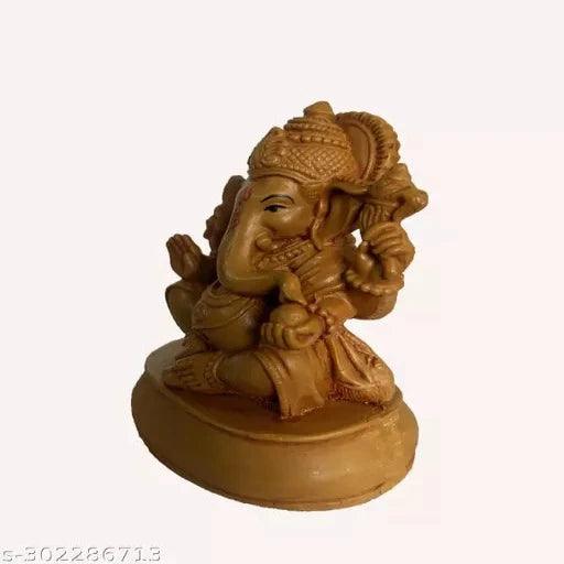 Vinayagar Statue Idol for Home,Pooja Room, Office and Car Dash Board Brown Colour-12cm - Springkart 