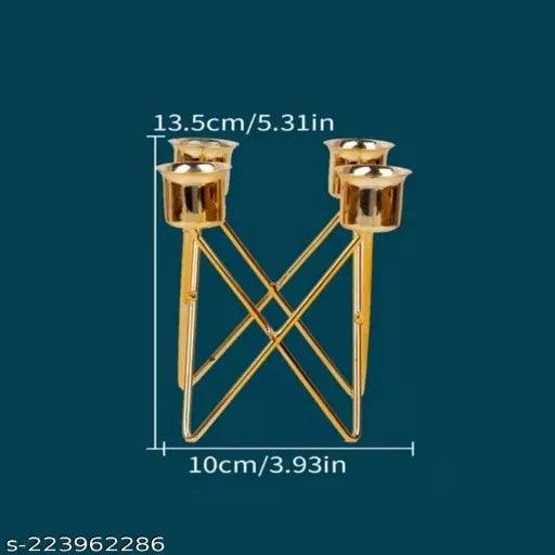 Golden Small Designer 4 Tealight Candle Holders & Stands