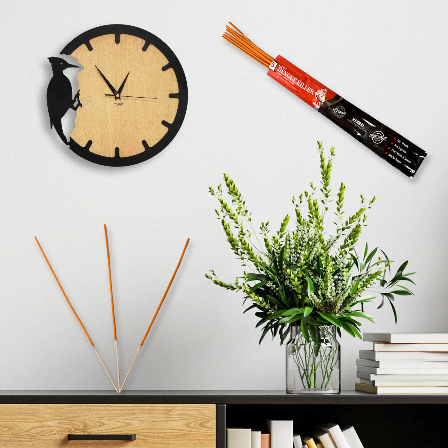 Mosquito Agarbatti Stick Herbal Mosquito Agarbatti (1 Packet 10 Sticks) (Incense Stick) - Springkart 