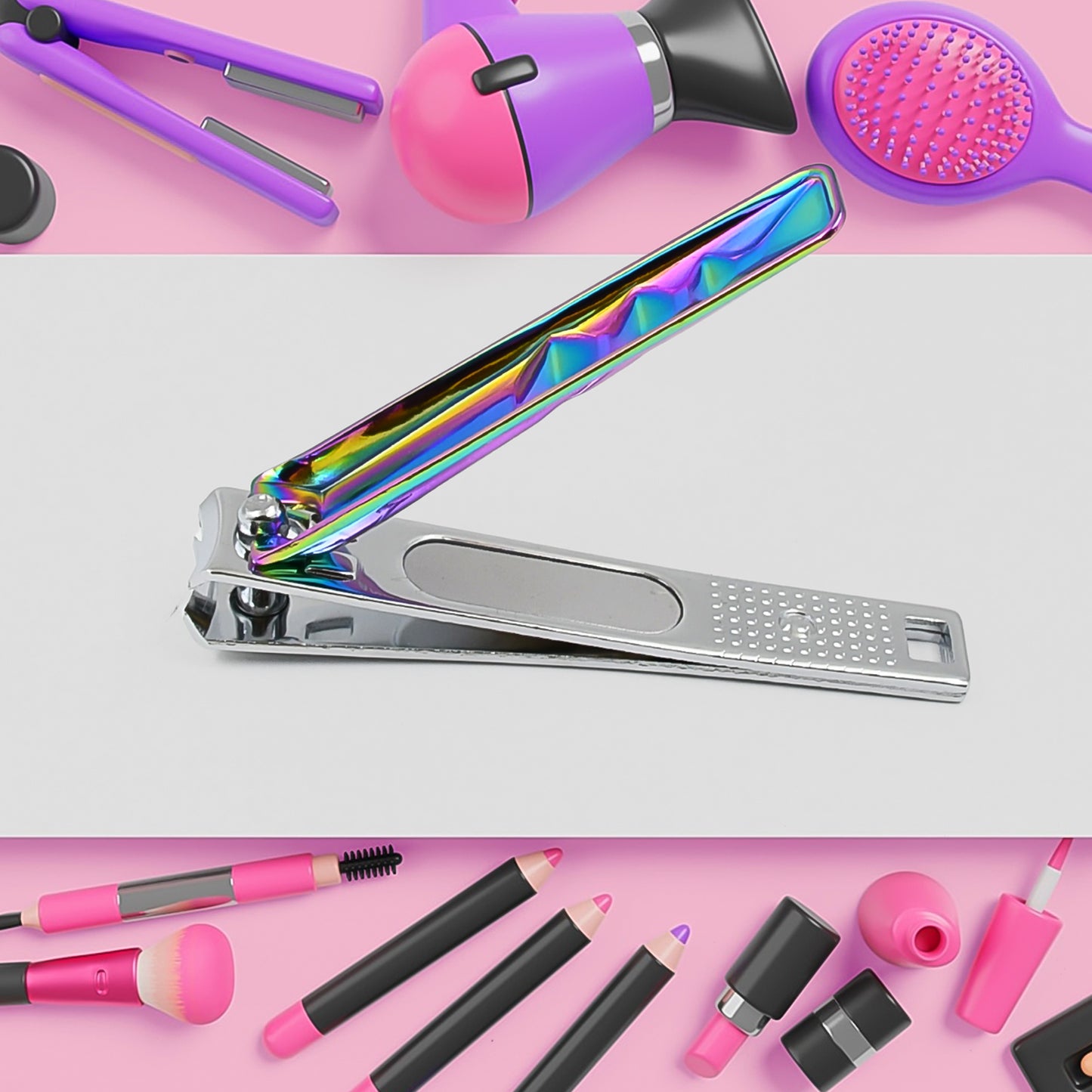 Stainless Steel Folding Portable Large Nail Clippers With Nail File (1 Pc) - Springkart 