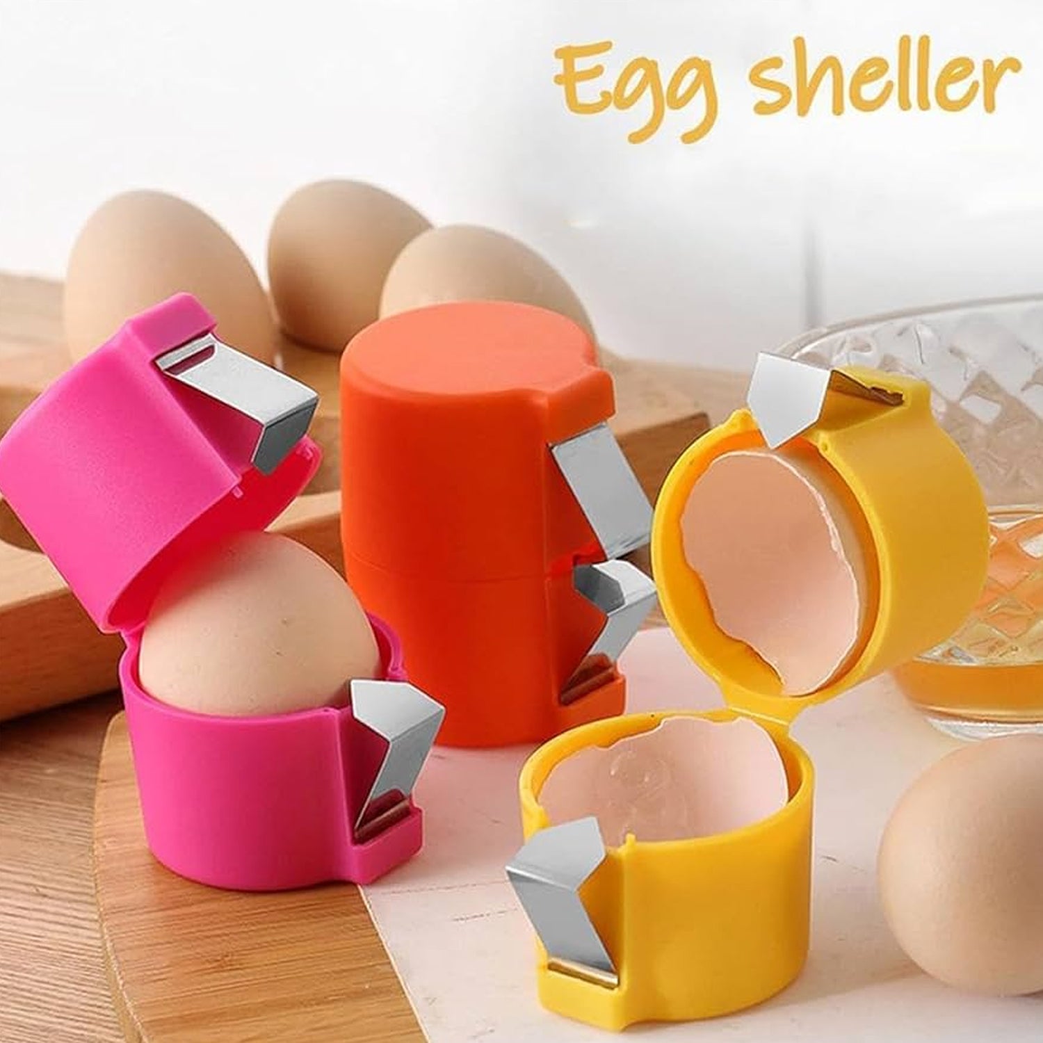 Egg Shell Opener Egg Cracker Tool For Raw Eggs Handheld (1 Pc) - Springkart 