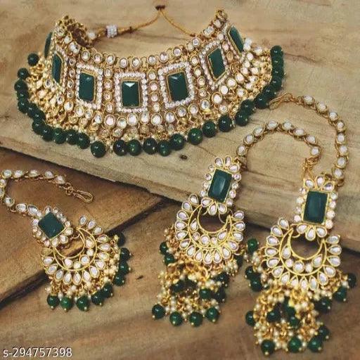 Kundan Choker Necklace Set - Springkart 