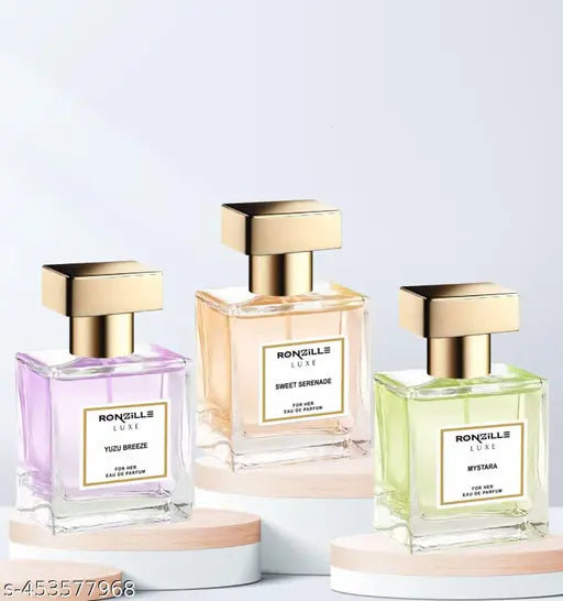Ronzille Yuzu breeze, Mystara, Sweet serenade Eau De Parfum With Long Lasting Floral Fragrance For Women Eau de Parfum - 90 ml