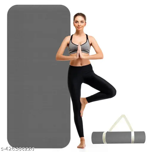 Yoga Mat for Women and Men with Carry Strap, EVA Material Extra Thick Exercise 4mm mat for Workout Yoga Fitness