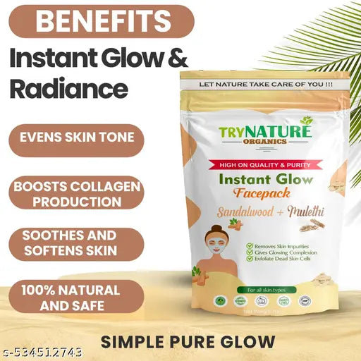 4 Combo Packs Of Instant Glow, D-Tan Removal, Skin Brightening & Refreshing| Blend of Beetroot, Orange Peel, Chandan, Hibiscus & Rose | DIY Face Pack Powder for Skin Whitening | All Skin Types (280g)