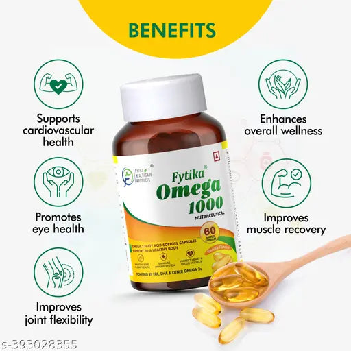 Weight Management Tablets (60 Tablets) & Fytika Omega 1000 Omega 3 Fatty Acid Capsules(60 Capsules) - Springkart 
