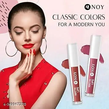 NOY Frontier Chic: 100% Non Transfer Western-Inspired  Matte Smudgproof Lipstick (Sets 4) Brown, Pink, Mauve  #WC118