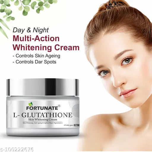 FORTUNATE L- Glutathione Face Cream for Skin Whitening, Brightening & Anti Ageing (50 g) - Springkart 