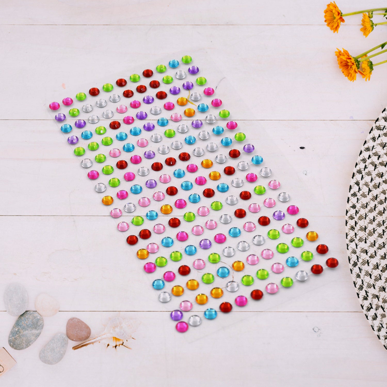 Self Adhesive Multi Size Shaped Shining Stones Crystals Stickers For Art Craft Mobile Phone Decoration Jewellery Making School Projects Creative Work - Springkart 