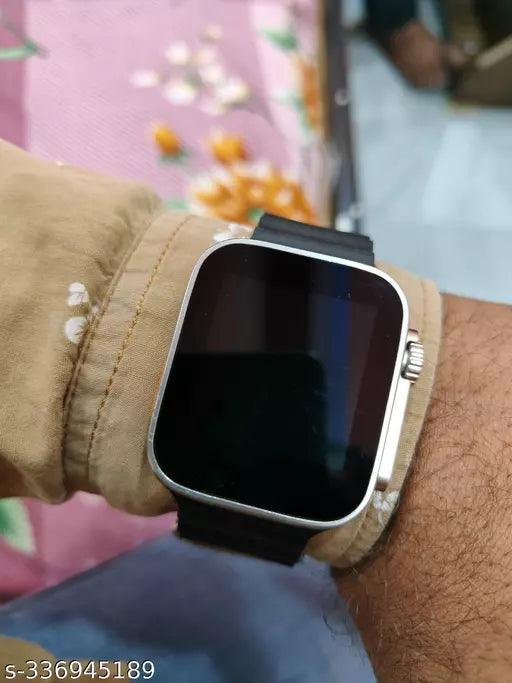 S8 ULTRA SMARTWATCH WITH SMART FUNCTION IN BLACK STRAP - Springkart 