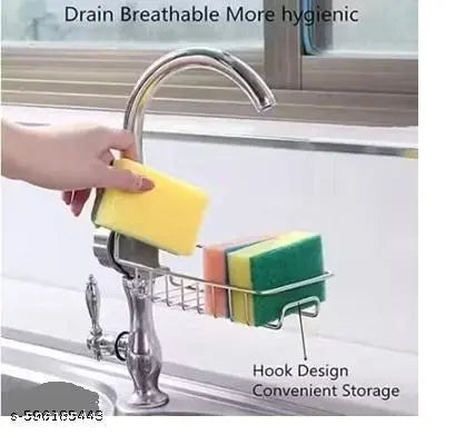 Stainless Steel Adjustable Sink Faucet Shelf Drain Rack | Sink Shelf Soap Sponge Drain Rack Steel | Sink Caddy Organizer