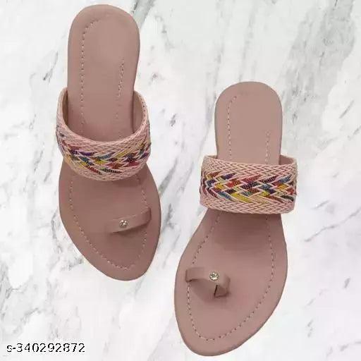 New Trendy Collection Of Women Flat Sandal || Women's Sandals || Girl's Flat Sandal Pink