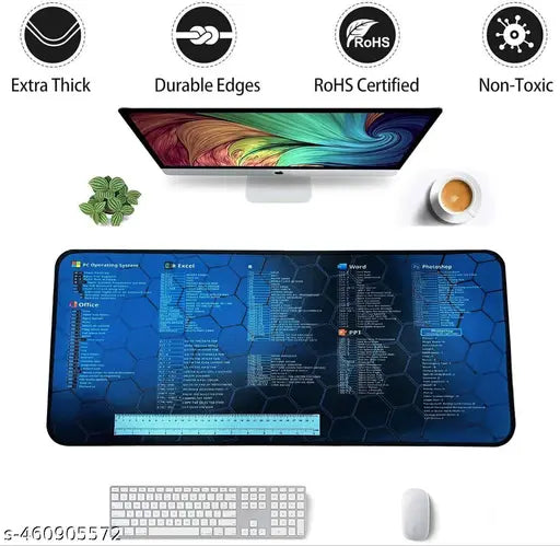 Keyboard Pad with Office Excel Software Shortcuts Key Patterns (70x30cm)