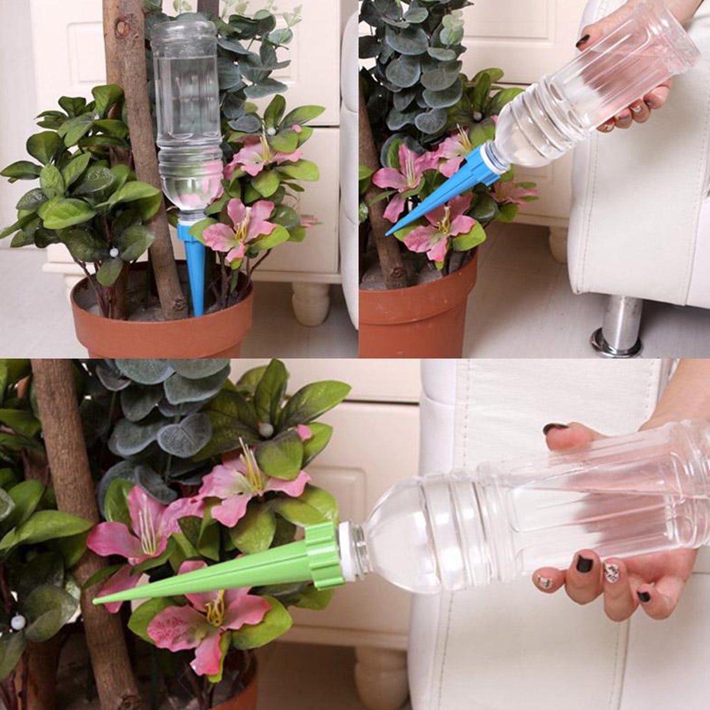 Plant Watering Spikes Self Watering Spikes Water Dripper For Plants Adjustable Plant Watering Devices With Slow Release Control Valve Switch - Springkart 