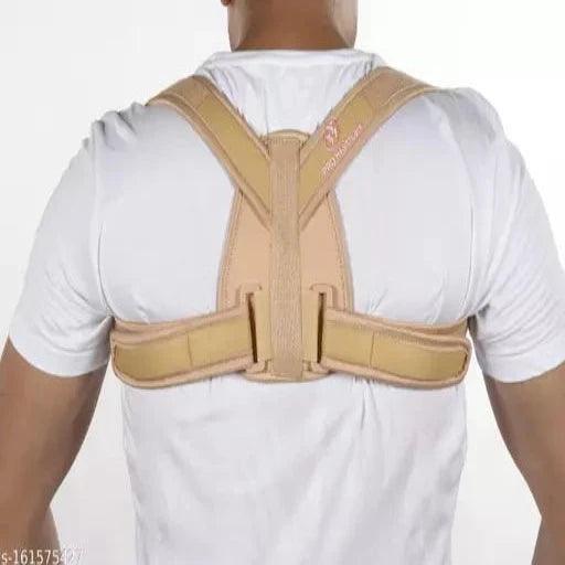 Body Posture Corrector Belt Shoulder Support & Back Support Belt (Skin) - Springkart 