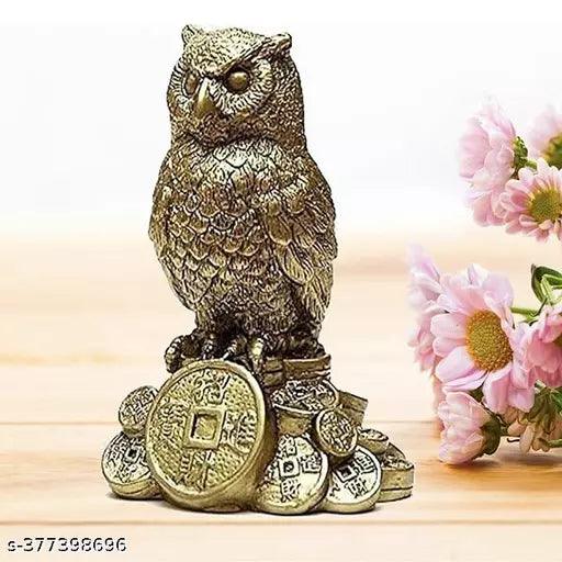 "MORATER" Feng Shui Owl for Money and Wisdom Showpiece - 10 cm - Springkart 