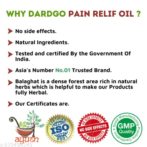 Dard Go Pain Relief Oil for Joint Pain, Leg Pain, Muscle Pain Oil - Buy 100 ml + 20 ml free