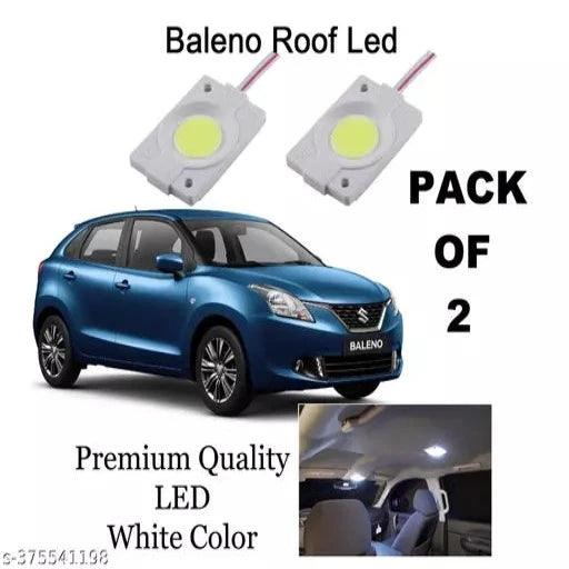 LED Light for Baleno Car Interior COB Roof Light Bright 12Volts DC - Set of 2 (White Color) - Springkart 