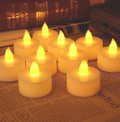 Festival Decorative - LED Tealight Candles | Battery Operated Candle Ideal for Party, Wedding, Birthday, Gifts (12pc) (White) - Springkart 